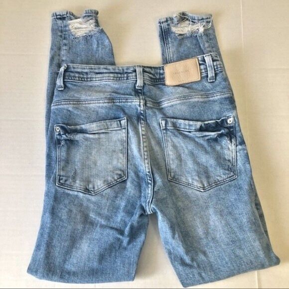 Zara Distressed Jeans Size 00 Some Stretch - Picture 3 of 12